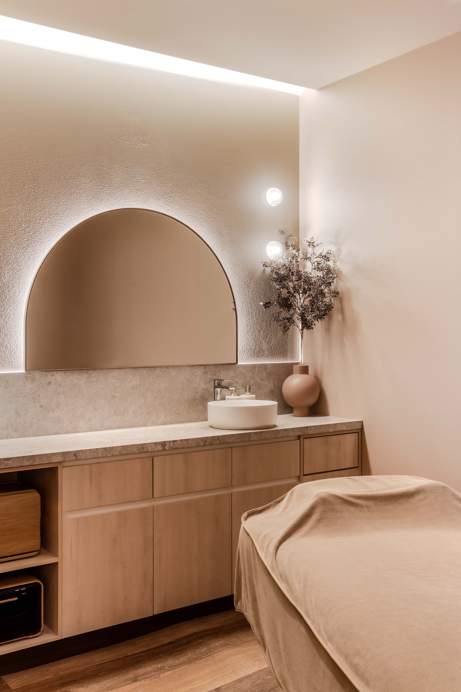 Private facial treatment room